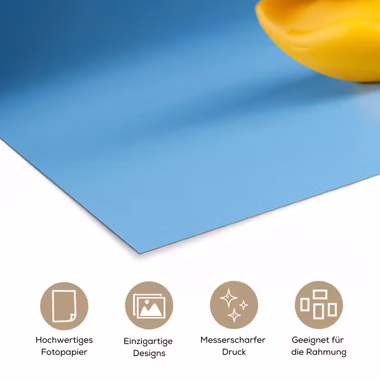Badeend - Handdoek - Blauw poster papier klein -tcloseup_DE