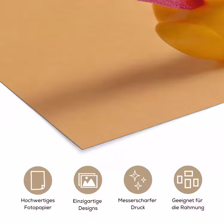 Badeend - Handdoek - Kleurrijk poster papier klein -tcloseup_DE