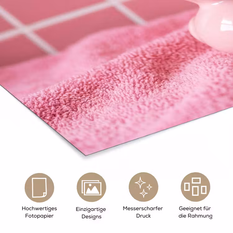 Badeend -Strik - Roze poster papier klein -tcloseup_DE