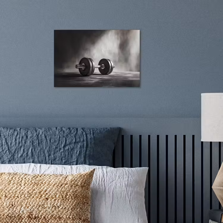 Halter - Gewichten - Zwart poster papier klein -sfeer2