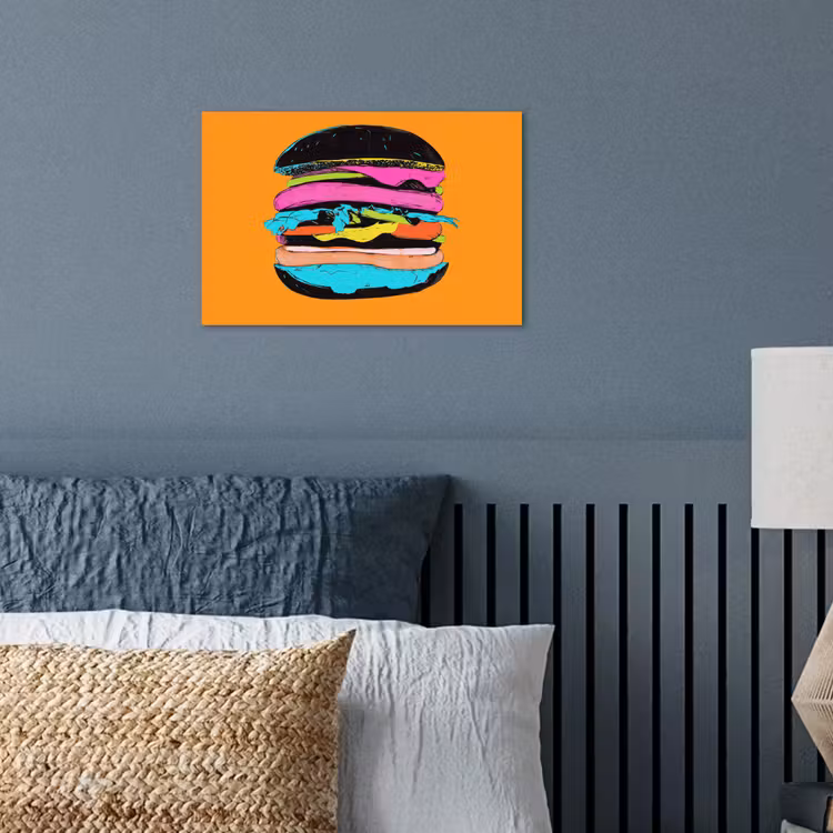 Hamburger - Kleurrijk - Speels poster papier klein -sfeer2