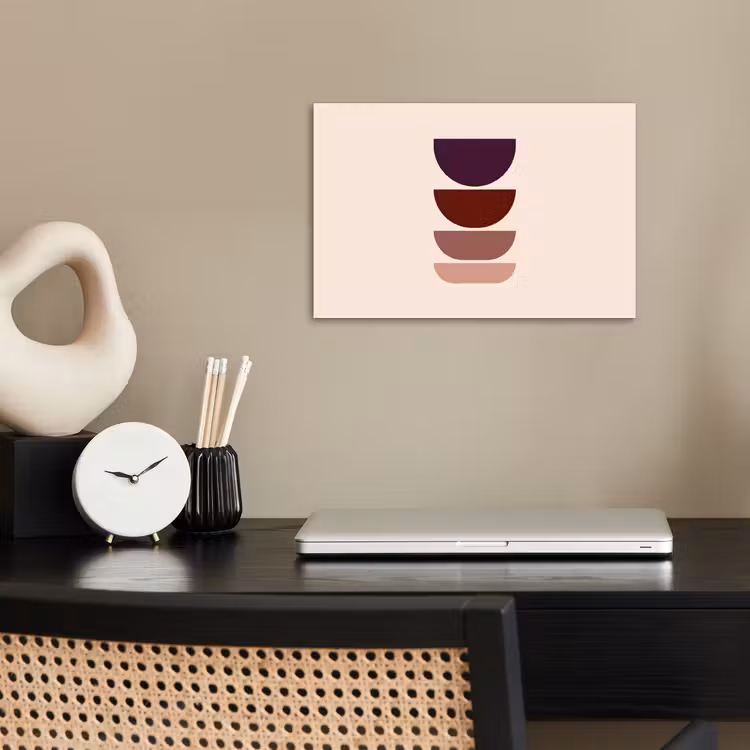 Harmonieus - Symmetrisch - Rood poster papier klein -sfeer1
