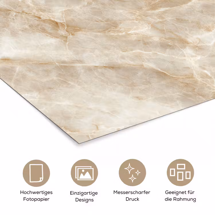 Lichtbeige - Onyx - Subtiel poster papier klein 62 -tcloseup_DE