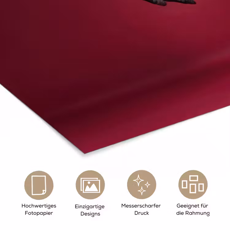 Hengst - Steigert - Rood poster papier klein -tcloseup_DE