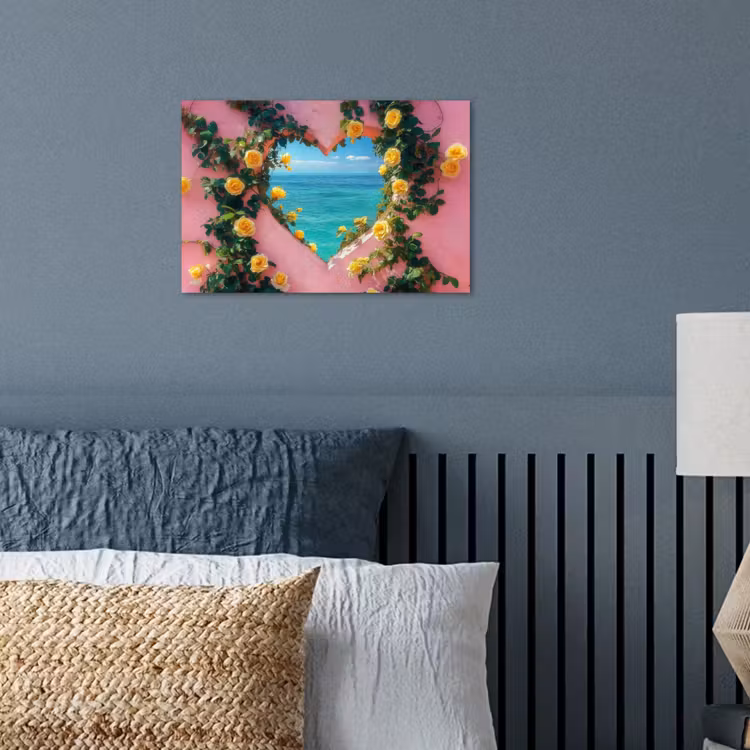 Hart - Zee - Muur poster papier klein -sfeer2