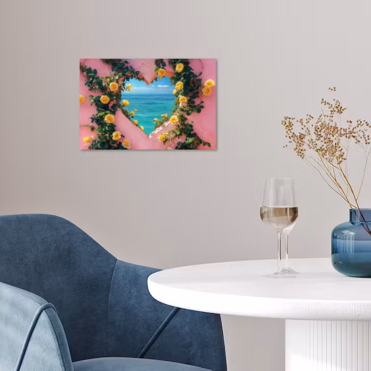 Hart - Zee - Muur poster papier klein -sfeer3