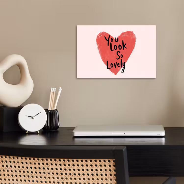 Hart - Rood - Valentijn poster papier klein -sfeer1