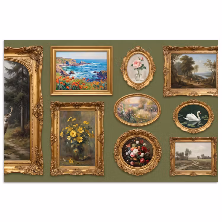 Hert - Bos - Natuur - Klassiek - Dieren poster papier klein -3d