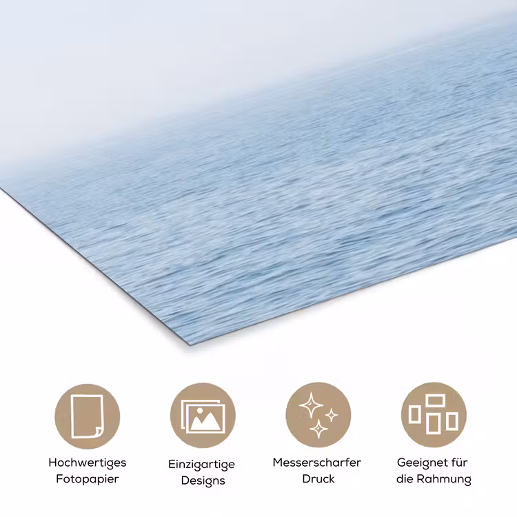 Horizon - Zeilboot - Zee poster papier klein -tcloseup_DE