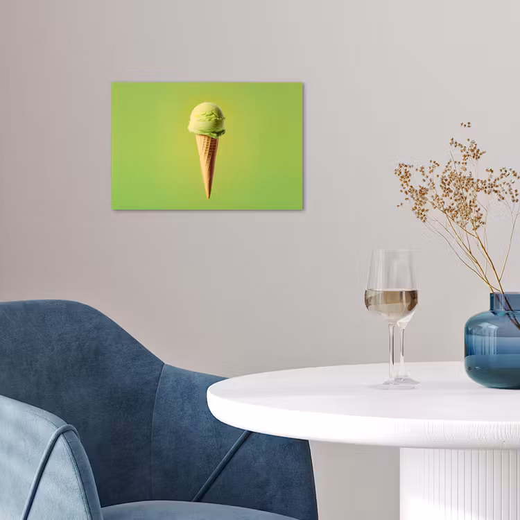 Hoorntje - Schepijs - Groen poster papier klein -sfeer3