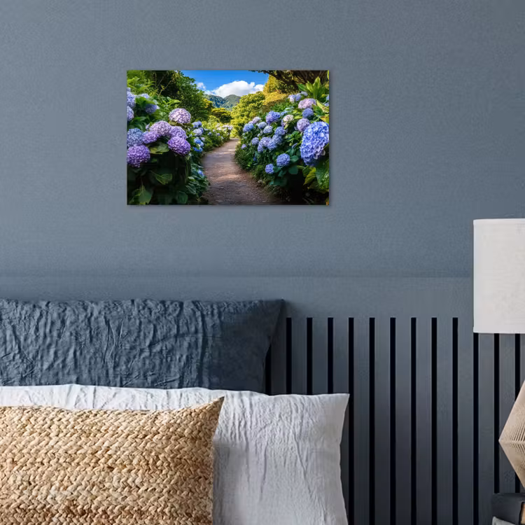 Hortsensia - Pad - Bloemen poster papier klein -sfeer2