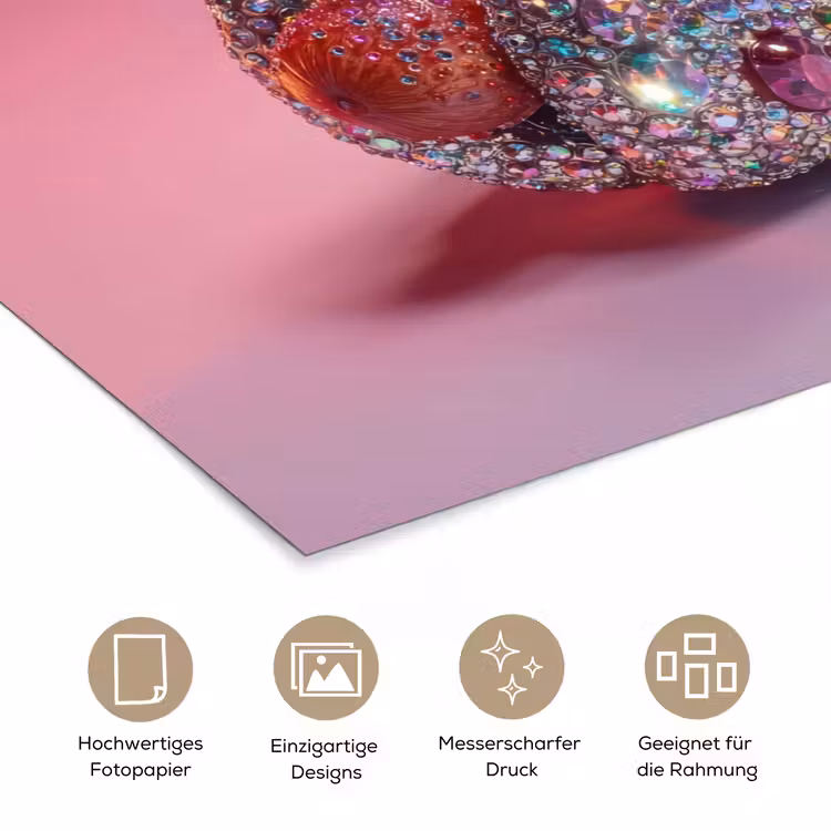 Hotdog - Steentjes - Glitters - Paars poster papier klein -tcloseup_DE