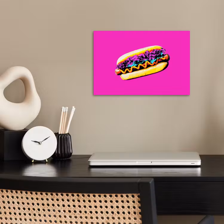 Hotdog - Roze - Retro poster papier klein -sfeer1