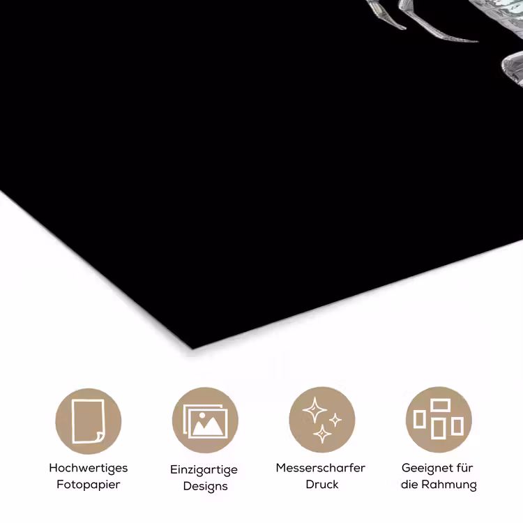 Kreeft - Zilver - Metallic - Luxe poster papier klein -tcloseup_DE