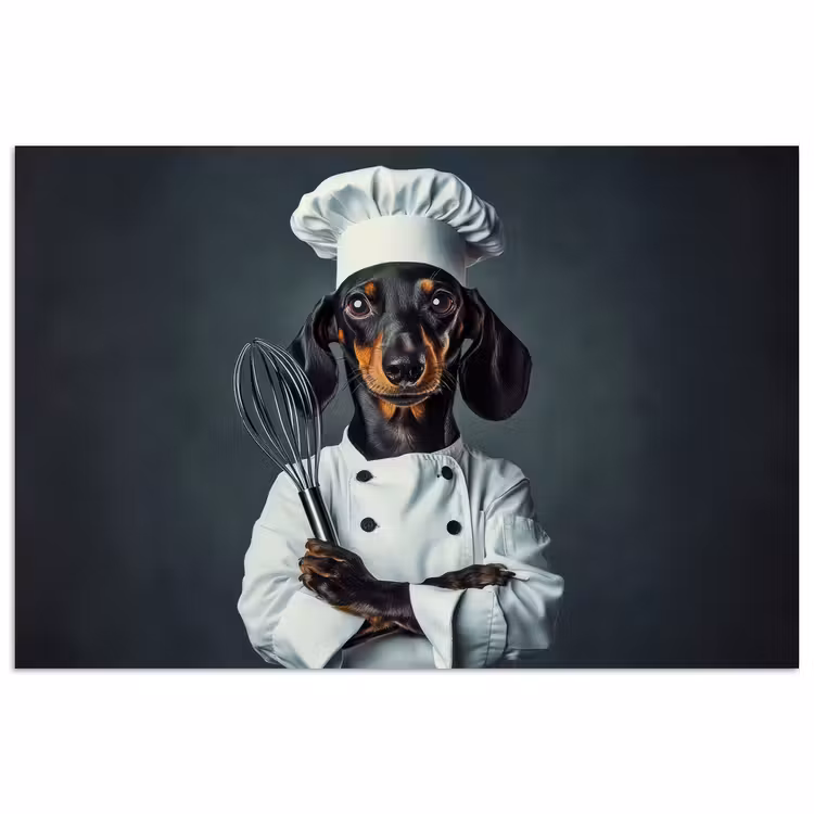 Hond - Garde - Kok poster papier klein -3d