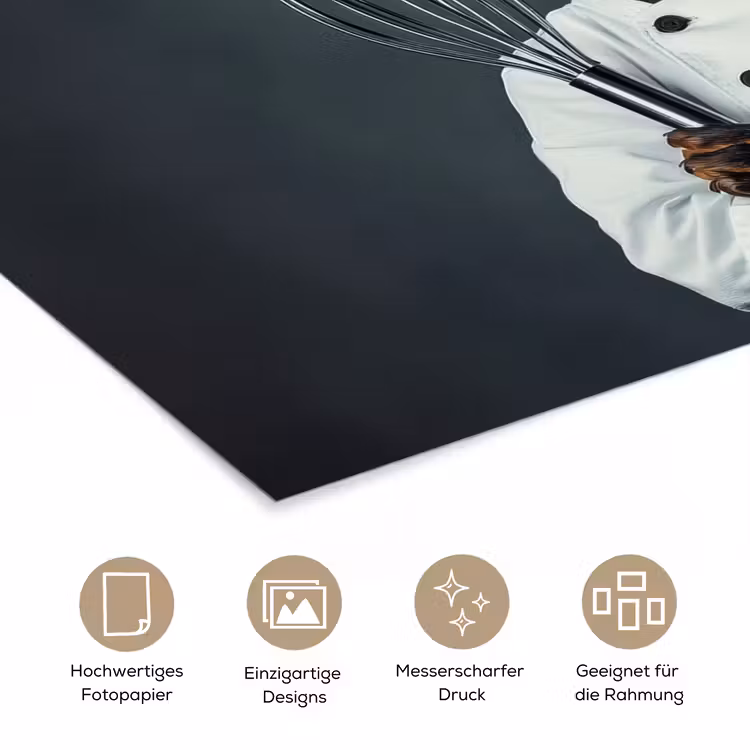 Hond - Garde - Kok poster papier klein -tcloseup_DE