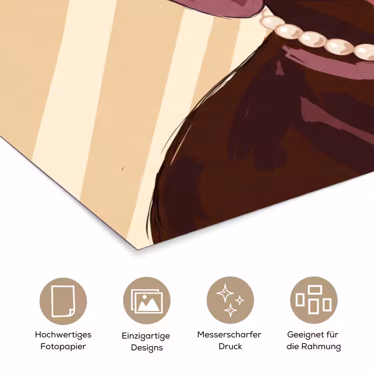 Hond - Zonnebril - Hoofddoek - Dieren - Modern poster papier klein -tcloseup_DE
