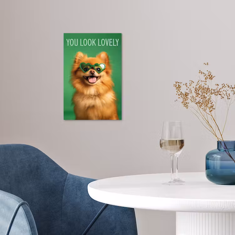Hond - Zonnebril - Valentijn - Love poster papier klein -sfeer3