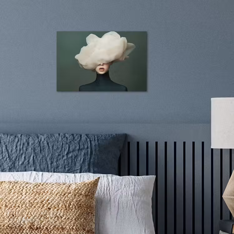 Hoed - Vrouw - Beige poster papier klein -sfeer2