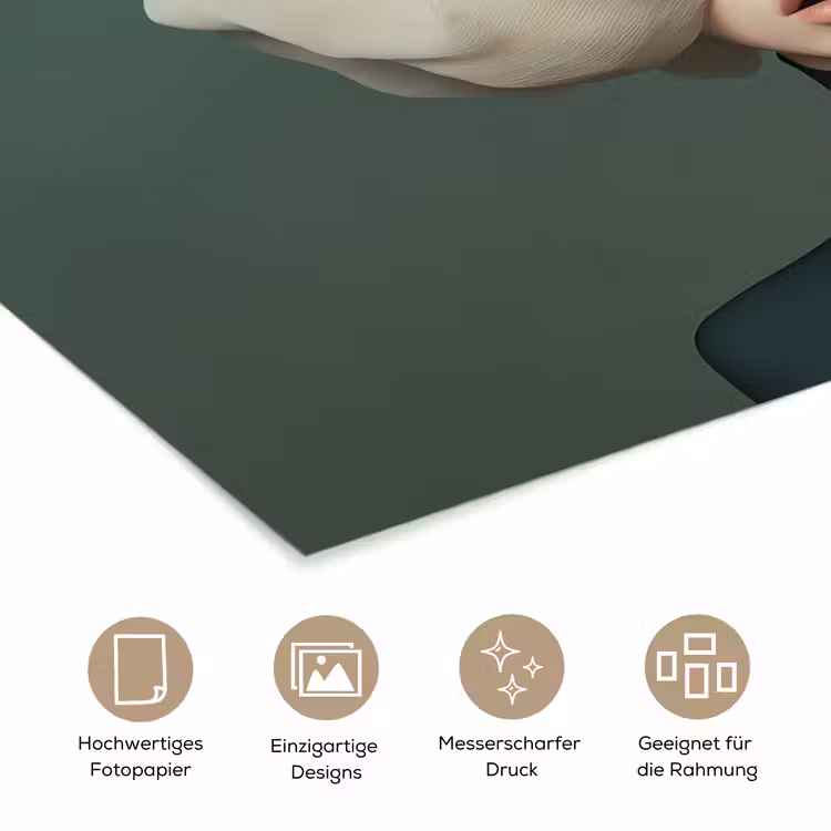 Hoed - Vrouw - Beige poster papier klein -tcloseup_DE