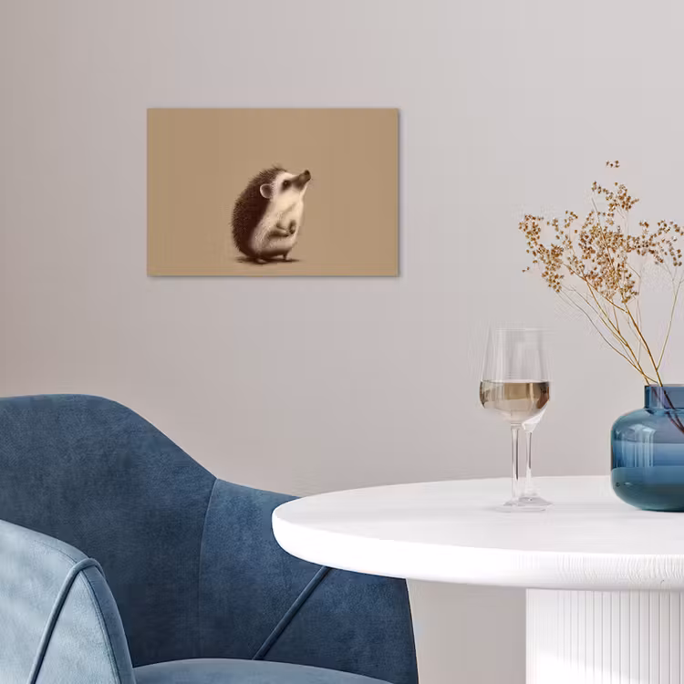 Egel - Snuitje - Bruin - Stekels poster papier klein -sfeer3