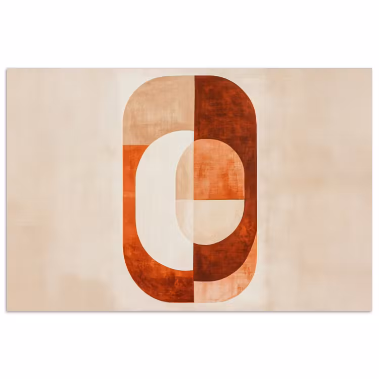 Illustratie - Abstract - Vormen - Rood poster papier klein -3d