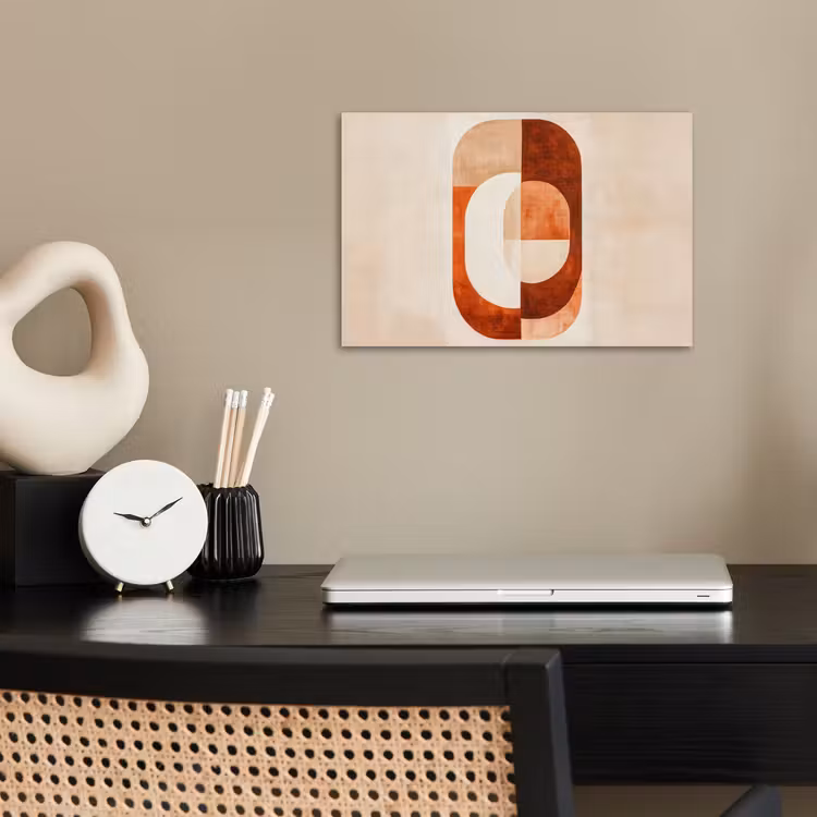 Illustratie - Abstract - Vormen - Rood poster papier klein -sfeer1