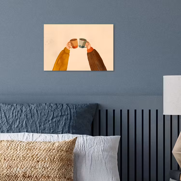 Illustratie - Mokken - Proosten - Bruin poster papier klein -sfeer2