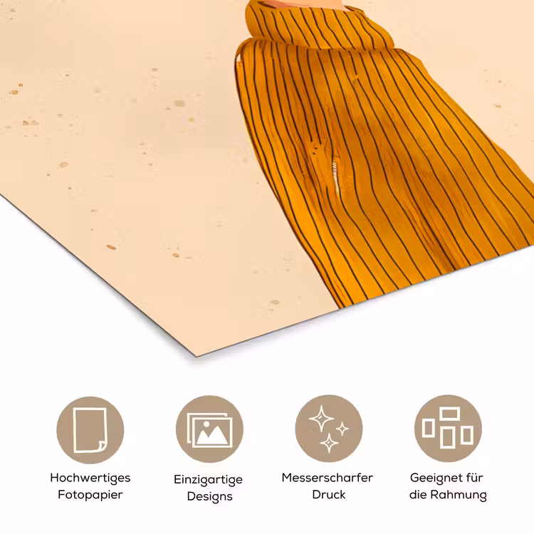 Illustratie - Mokken - Proosten - Bruin poster papier klein -tcloseup_DE