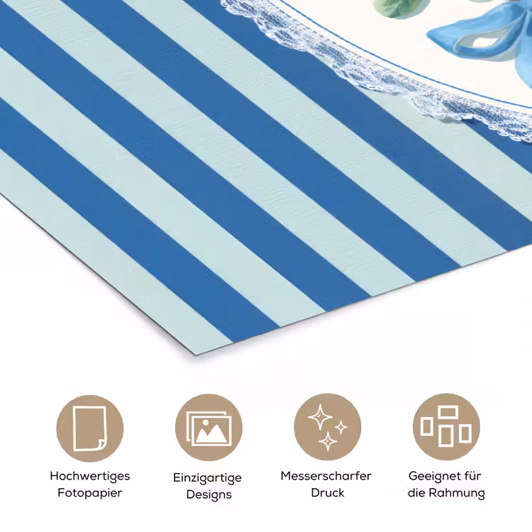 Illustratie - Bessen - Blauw - Strepen poster papier klein -tcloseup_DE