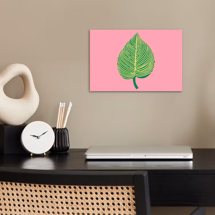 Illustratie - Blad - Minimalistisch - Groen poster papier klein -sfeer1