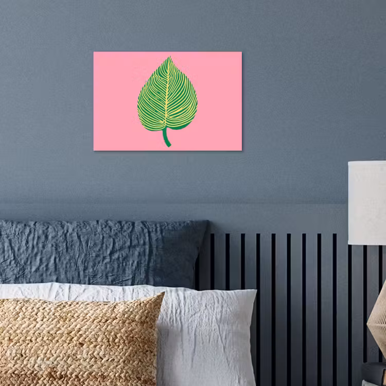 Illustratie - Blad - Minimalistisch - Groen poster papier klein -sfeer2