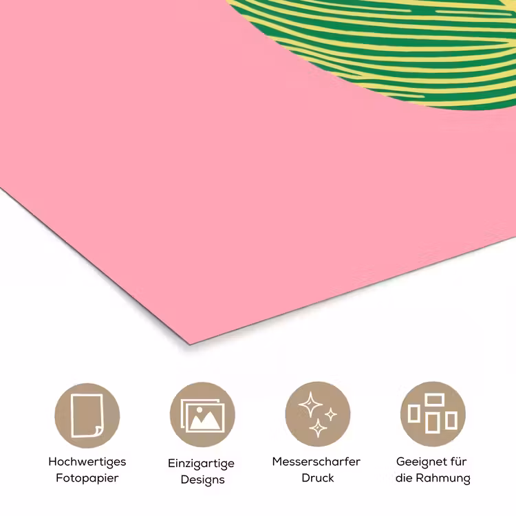 Illustratie - Blad - Minimalistisch - Groen poster papier klein -tcloseup_DE