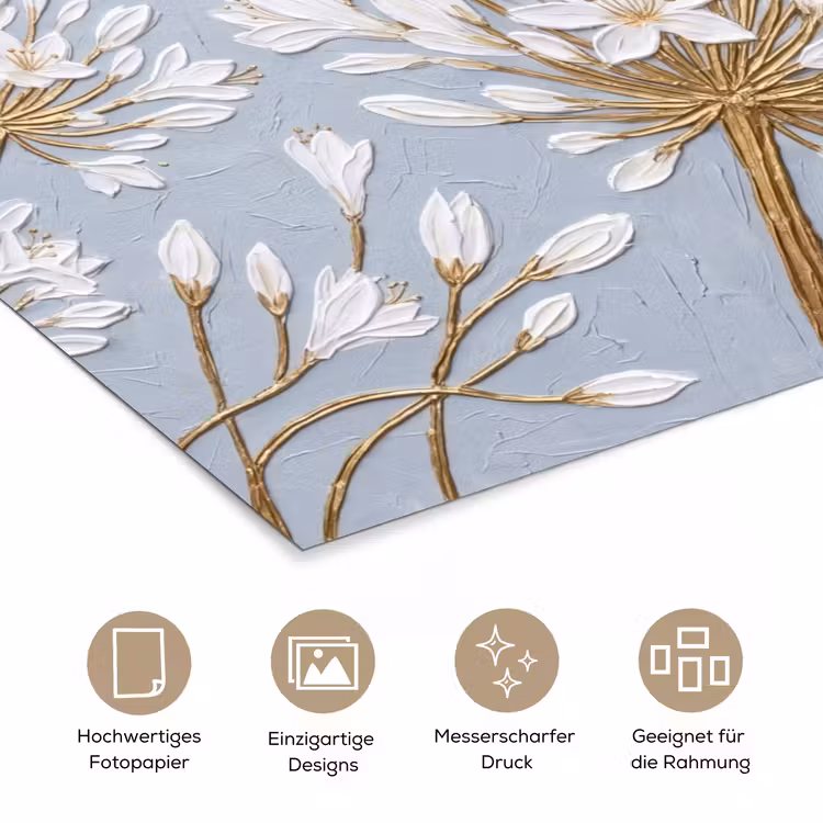 Illustratie - Bloemen - Blauw poster papier klein -tcloseup_DE