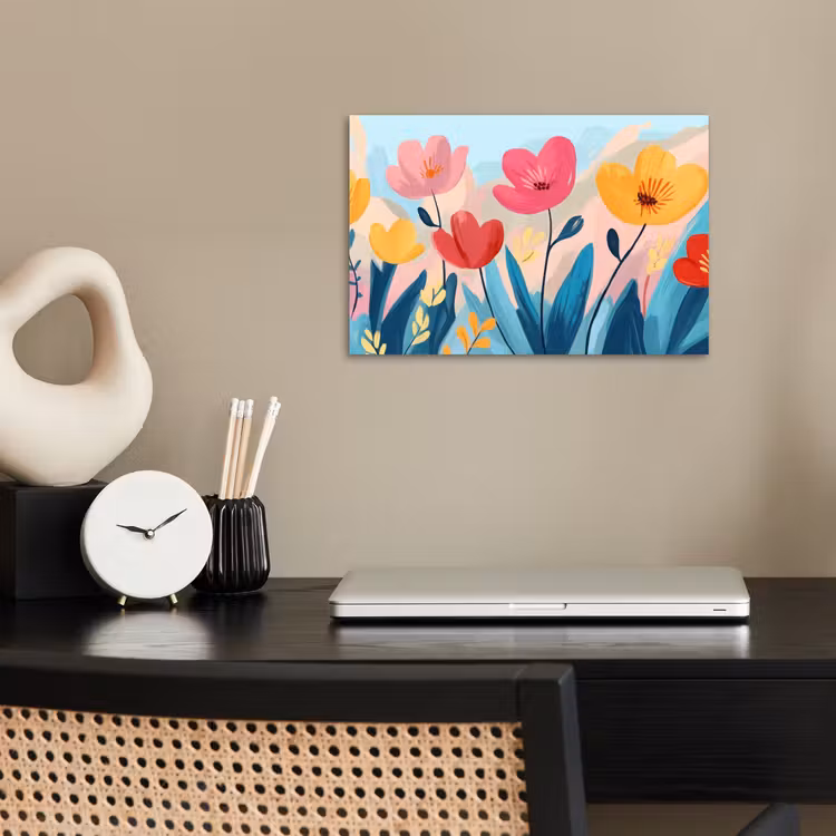 Illustratie - Bloemen - Kleurrijk poster papier klein -sfeer1