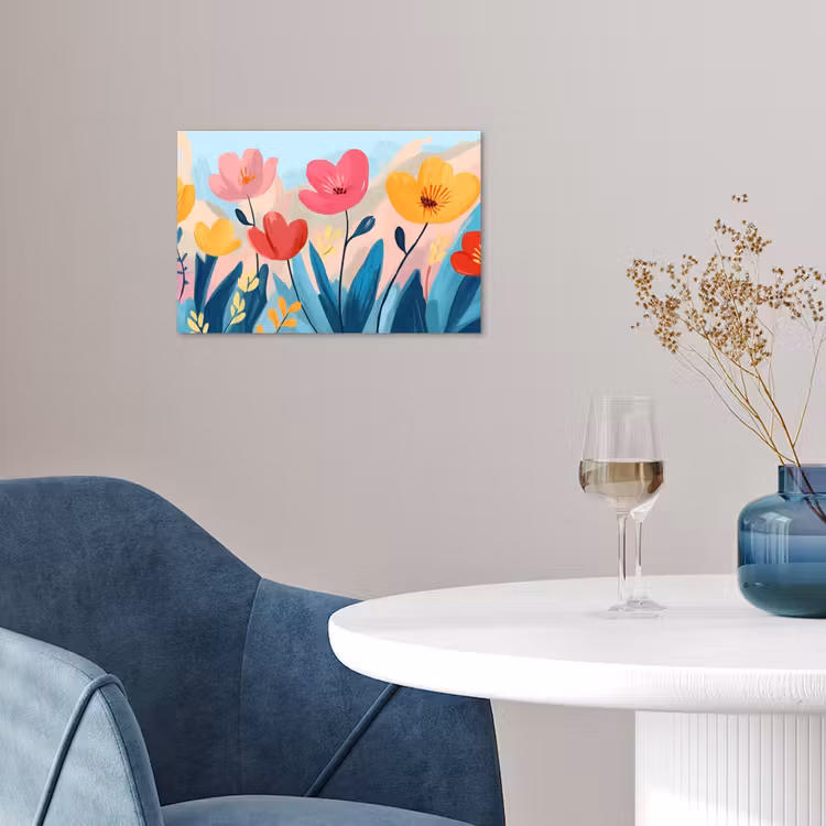 Illustratie - Bloemen - Kleurrijk poster papier klein -sfeer3