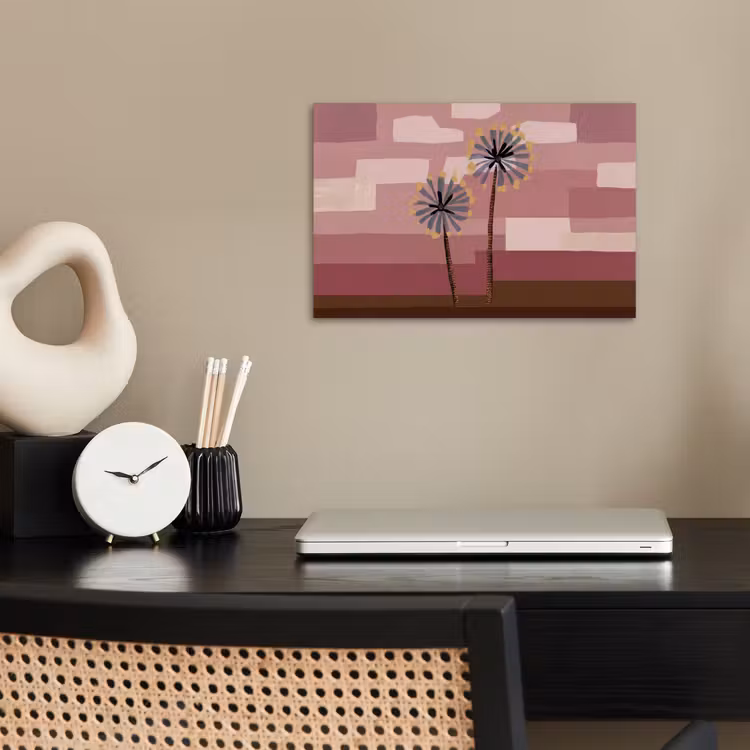 Illustratie - Bloemen - Vlakken - Abstract poster papier klein -sfeer1