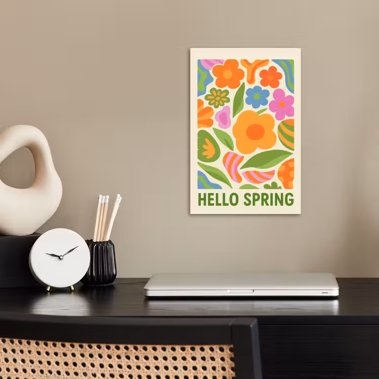 Illustratie - Bloemen - Quote - Kleurrijk poster papier klein -sfeer1