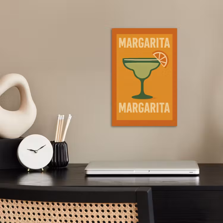 Illustratie - Margarita - Sinaasappelschijf - Oranje poster papier klein -sfeer1