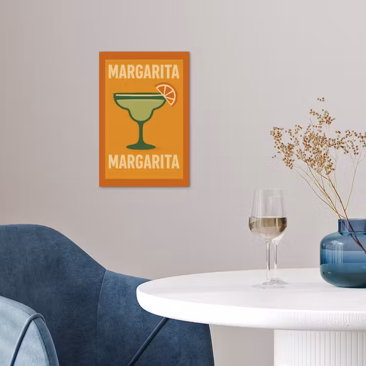 Illustratie - Margarita - Sinaasappelschijf - Oranje poster papier klein -sfeer3