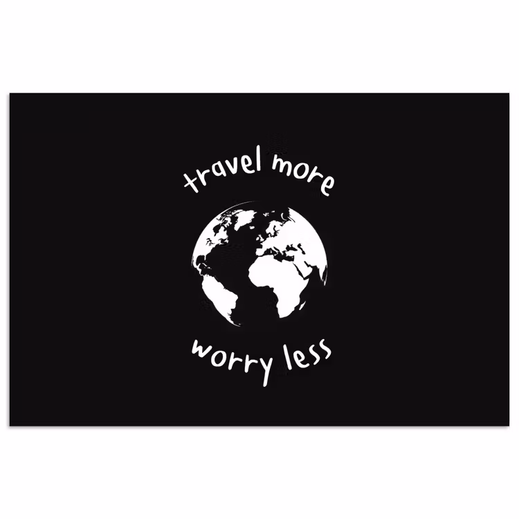 Illustratie - Zwart - Planeet - Quote poster papier klein -3d