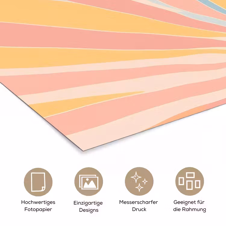 Illustratie - Zon - Pastelkleuren poster papier klein -tcloseup_DE
