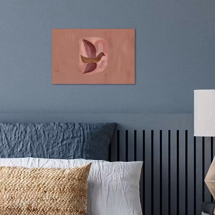 Illustratie - Vogels - Abstract - Roze poster papier klein -sfeer2