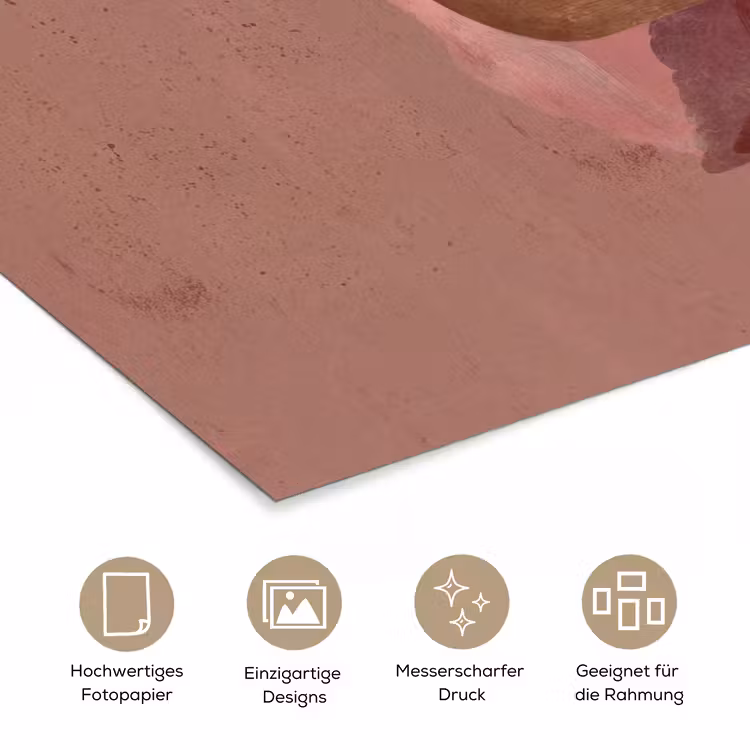 Illustratie - Vogels - Abstract - Roze poster papier klein -tcloseup_DE
