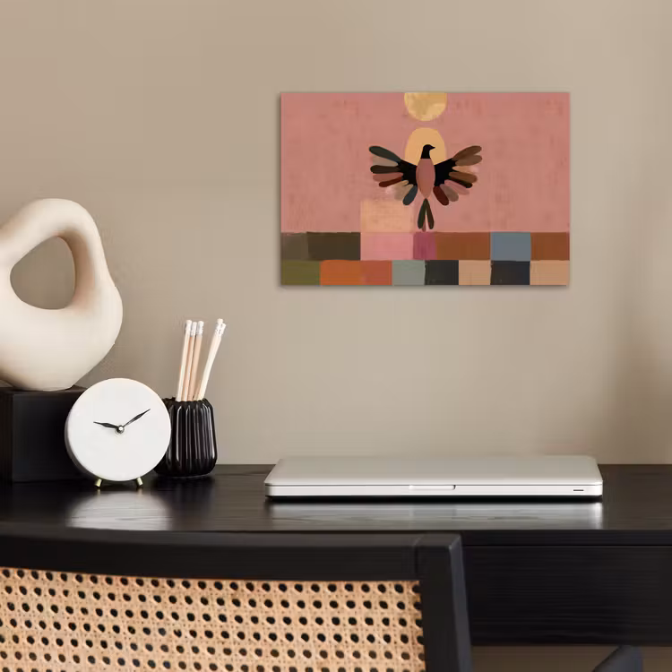 Illustratie - Vogel - Vlakken - Kleurrijk poster papier klein -sfeer1
