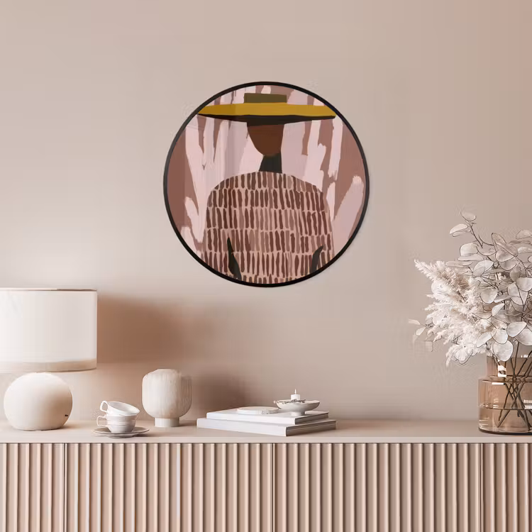 Abstract - Figuur - Illustratie - Hoed Fotolijst rond zonder passe partout klein -sfeer3