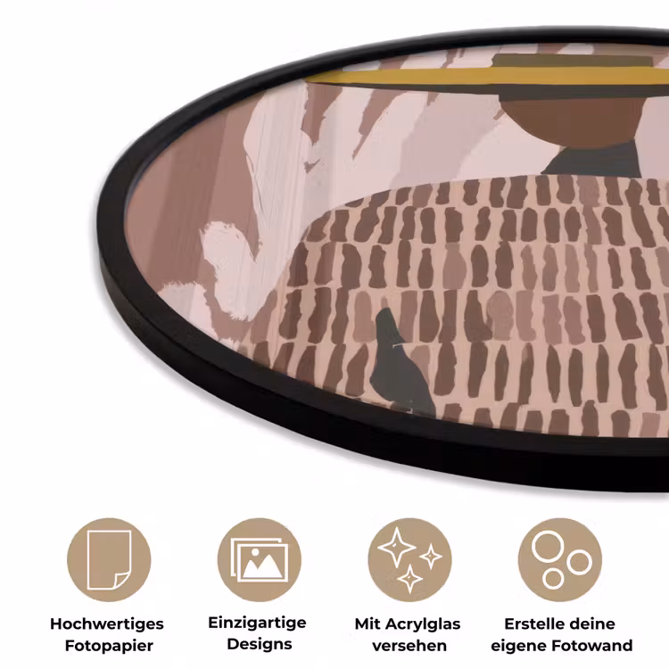 Abstract - Figuur - Illustratie - Hoed Fotolijst rond zonder passe partout klein -closeup_DE