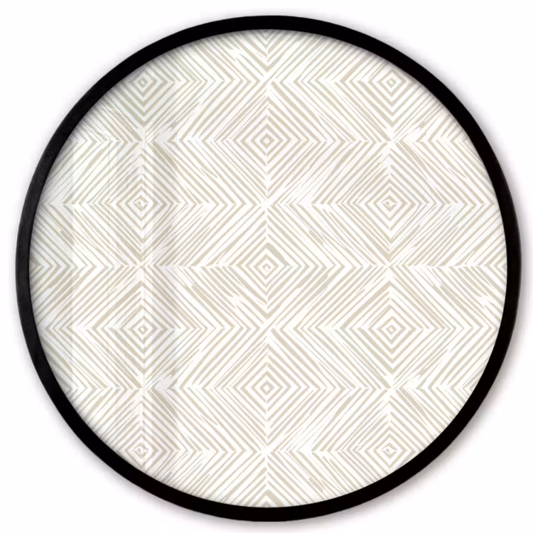 Abstract - Ruiten - Beige Fotolijst rond zonder passe partout klein 856 -3d