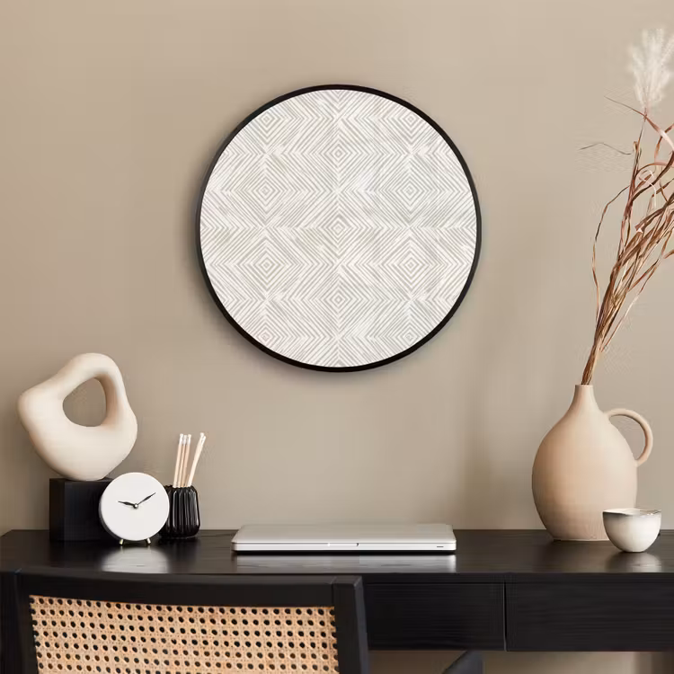 Abstract - Ruiten - Beige Fotolijst rond zonder passe partout klein 856 -sfeer1