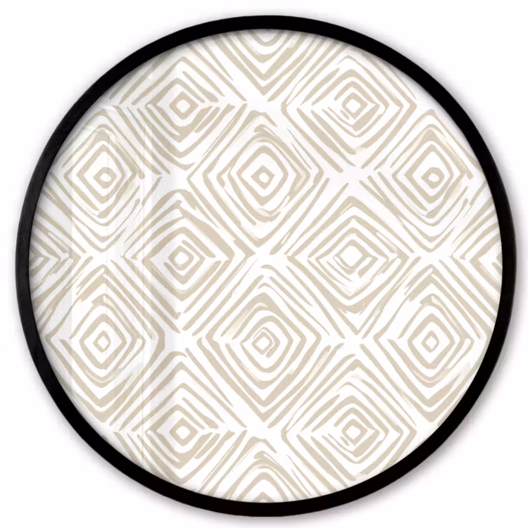 Abstract - Ruit - Beige Fotolijst rond zonder passe partout klein 856 -3d
